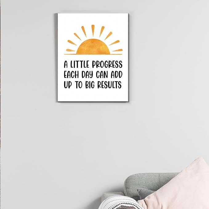 Inspirational Office Wall Art Decor, Motivational Add Up to Big Results