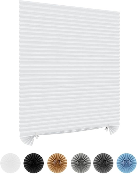 Window Blinds Cordless No Drill Cut to Size Clip On Stick On Self Adhesive