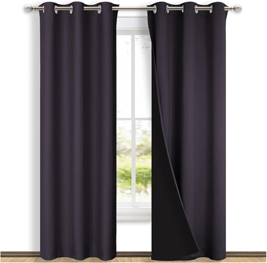 NICETOWN Blackout Curtains 84 inches Long, 2 Pieces, Full Light Blocking Drapes