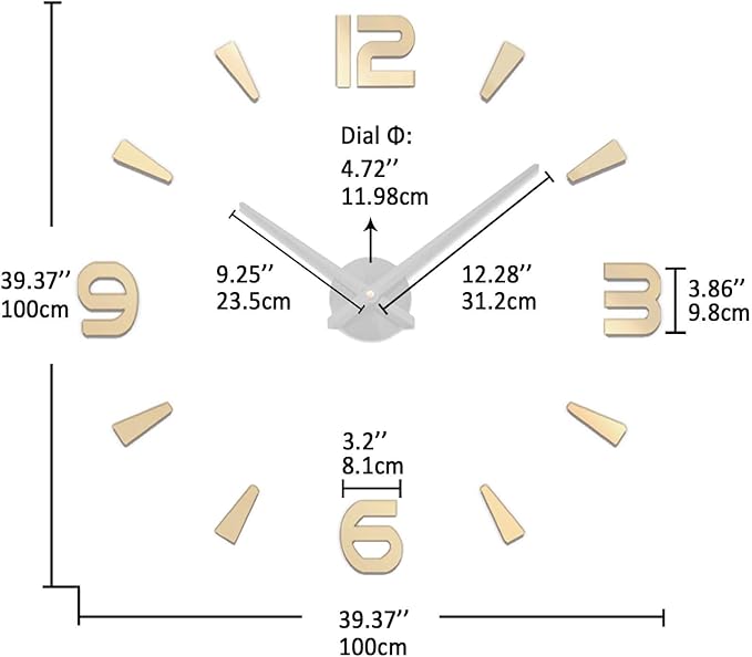 VANGOLD Design Frameless Wall Clocks