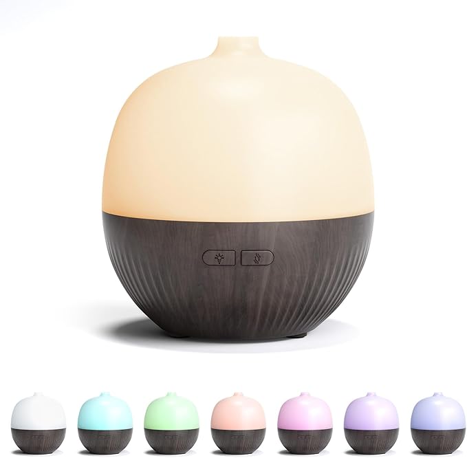 ARVIDSSON Essential Oil Diffuser, 100ml Aromatherapy Diffuser with Mood Light, Ultrasonic Oil Diffusers for Home, Small Diffuser for Essential Oils, Gift for Women - Dark Wood