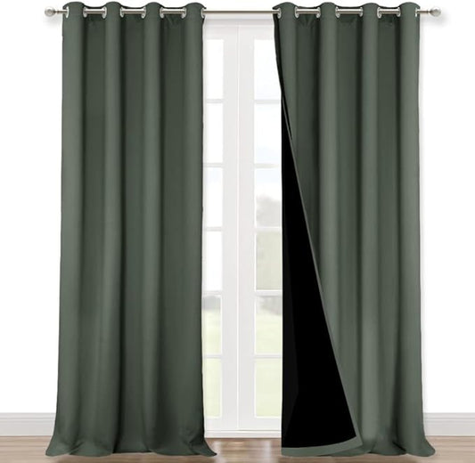NICETOWN 100% Blackout Blinds, Dark Mallard, Laundry Room Decor Window