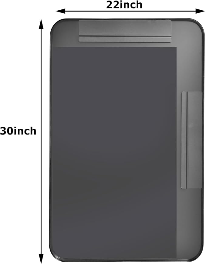 30"x22" Black Bathroom Mirror