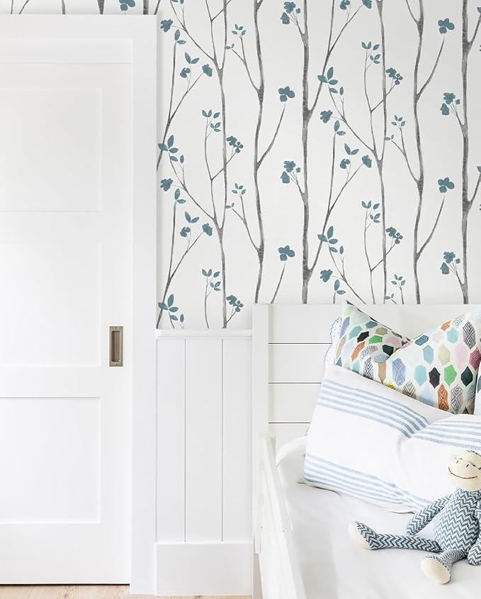 Timeet Peel and Stick Wallpaper Floral Wallpaper Boho Floral Contact Paper
