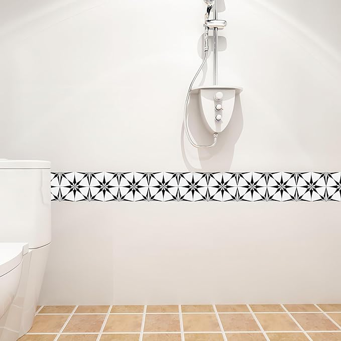 HOMETITUTE Wallpaper Border 4x196 Inch Peel and Stick Wall Border Wallpaper
