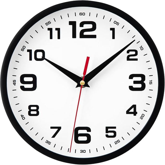 14 Inch Wall Clock Silent Non-Ticking Modern Clocks Battery Operated Large