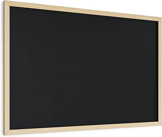 U Brands Chalkboard, Birch Wood Frame, Wall Mountable, Dry Erase Board