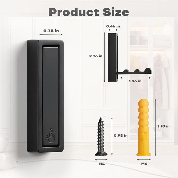 Folding Wall Hooks, Heavy Duty Zinc Alloy No Rust Fold Up Hooks
