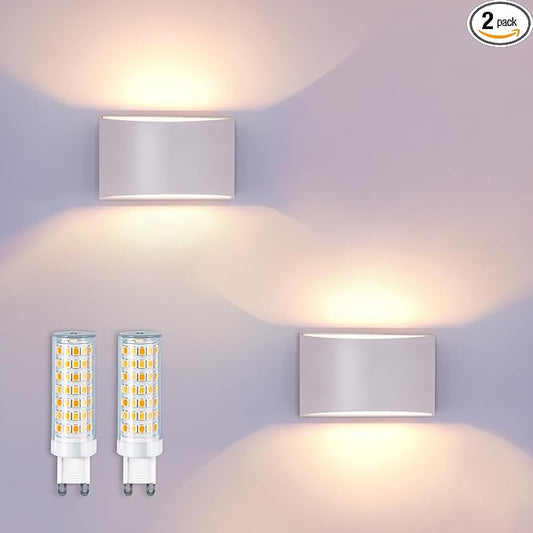 KICAAO Modern LED Wall Sconce, Warm White 3000K, Hardwired Indoor Wall Lights