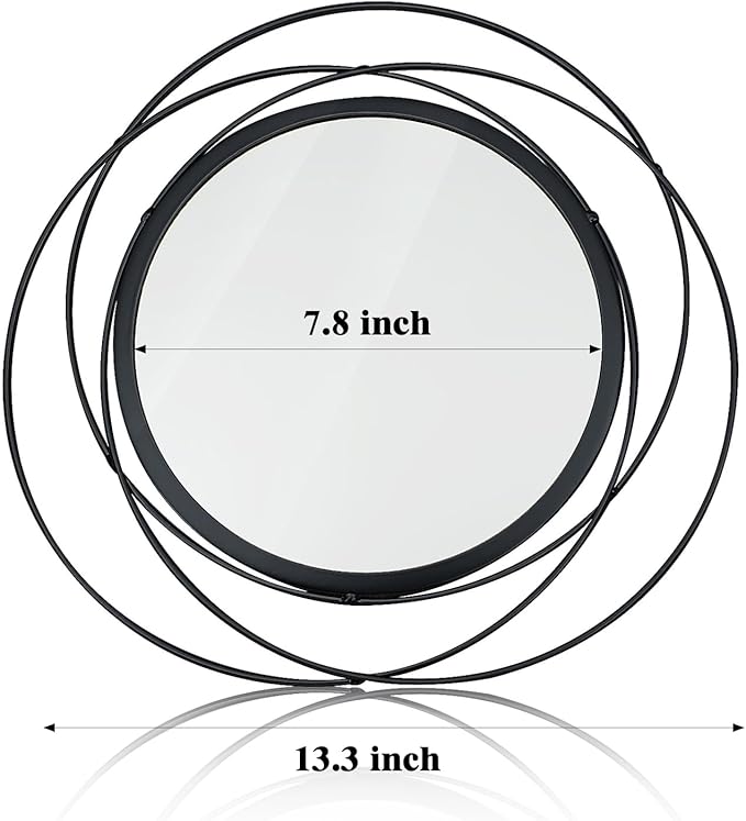 2 Set. Circle Mirrors for Wall Decor for Living Room Bedroom Bathroom Entryway