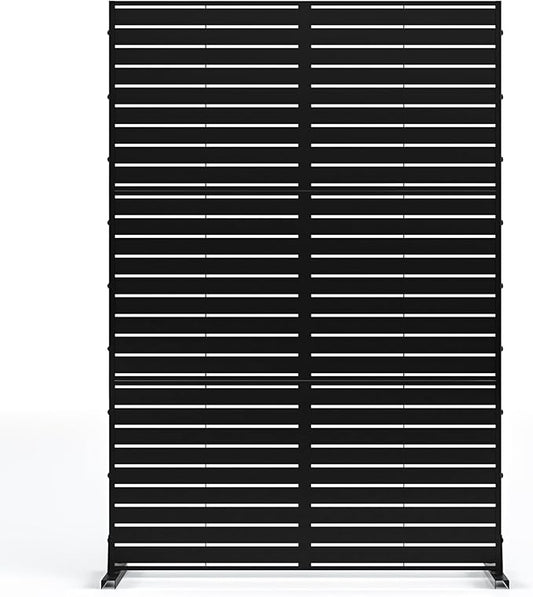 MTART Metal Privacy Screen 72" H x 47.2" Decorative Outdoor Privacy Screen