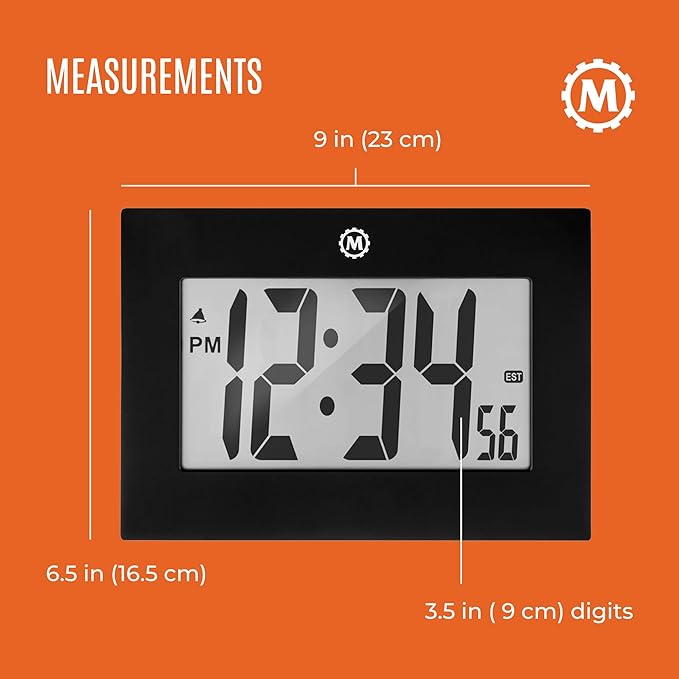 MARATHON Large Digital Wall Clock