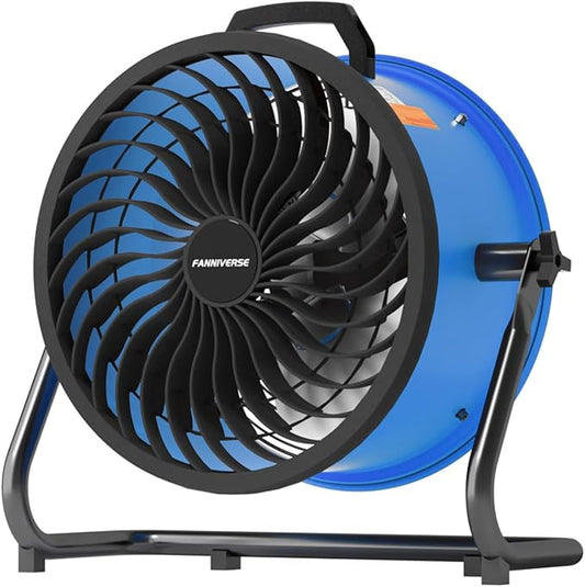 16 Inch High Velocity Floor Fan 3000 CFM Heavy Duty Metal Fan with 360Â° Tilt & Wall Mount Bracket - 3-Speed Portable Shop Fan for Garage, Patio, Workshop & Gym - UL Safety Listed