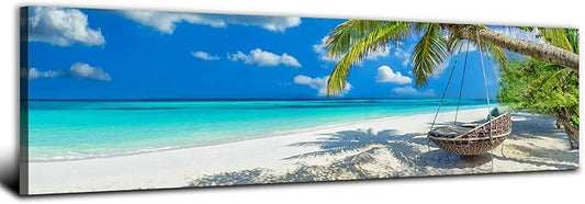 Nature Coastal Scenery Wall Art Tropical Ocean Wall Decor Seascape Coconut