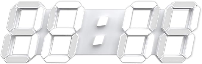 15" 3D LED Digital Wall Clock, Large Decor Wall Clock, Time/Date/Temperature