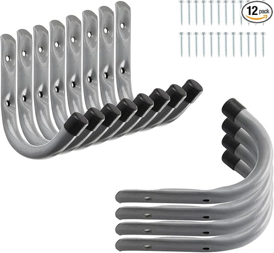 HOME MASTER HARDWARE 12 Pack 4-Inch Heavy Duty Garage Storage Wall Hooks