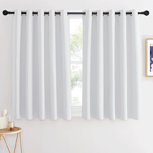NICETOWN Room Darkening Greyish White Curtain