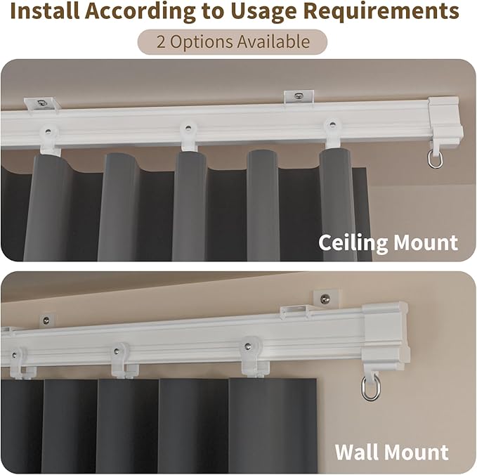 Room Divider Blackout Curtains Extra Wide Ceiling Mounted Curtains Track Sets