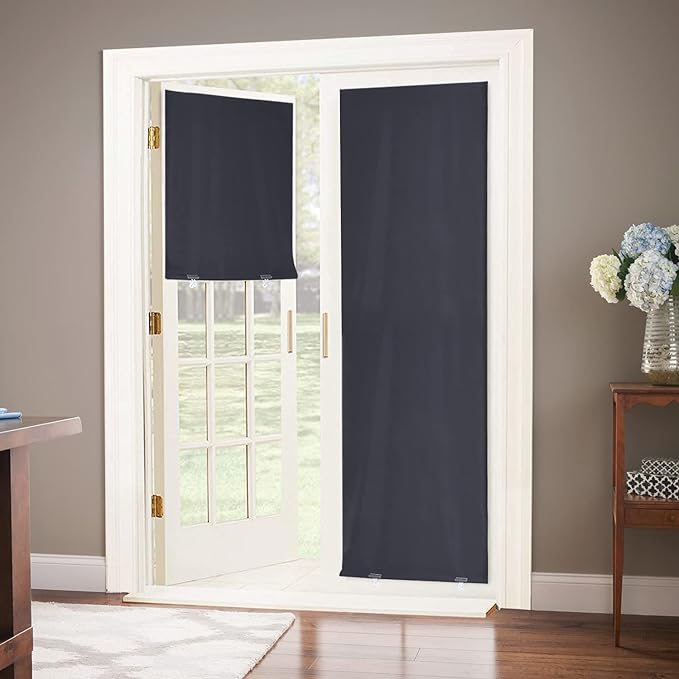 LazBlinds 100% Blackout Cordless Thermal Insulated UV Protection Privacy Curtain