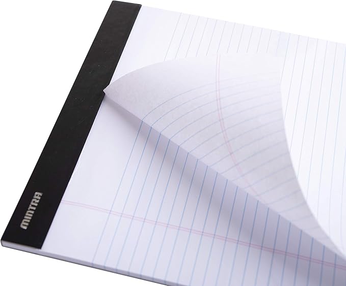 Mintra Office Legal Pads - ((PREMIUM WHITE 6pk, 5in x 8in, NARROW RULED))