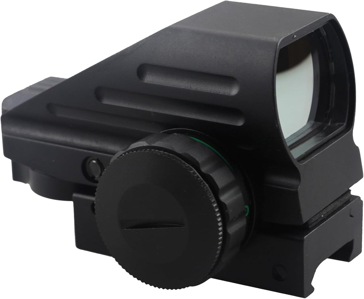 Red and Green Reflex Sight - 4 Reticles with 20mm Mount Rail for Precision Shooting