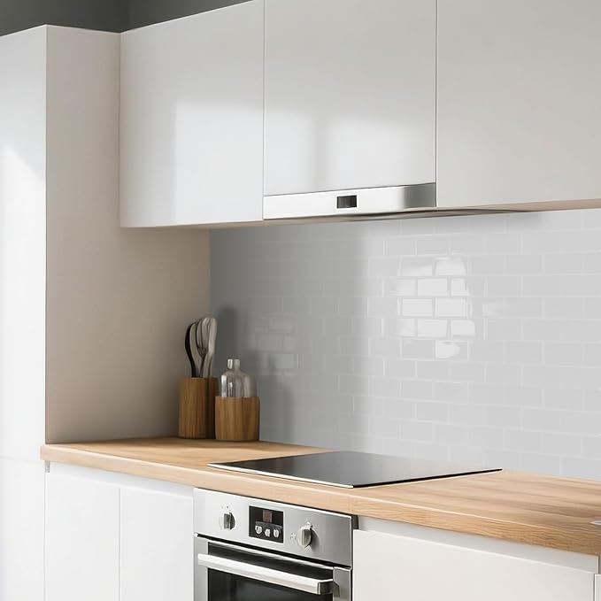 Art3d Peel and Stick Backsplash Tiles – 12"x12" White Washed Thicker Design