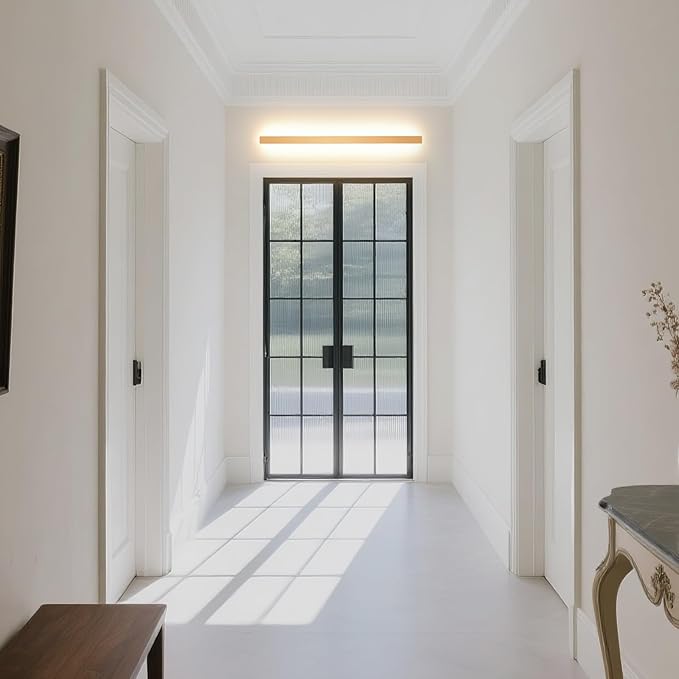 KELUOLY Modern Plug in Long Wall Sconce, 20W Warm White 3000K Acrylic Indoor