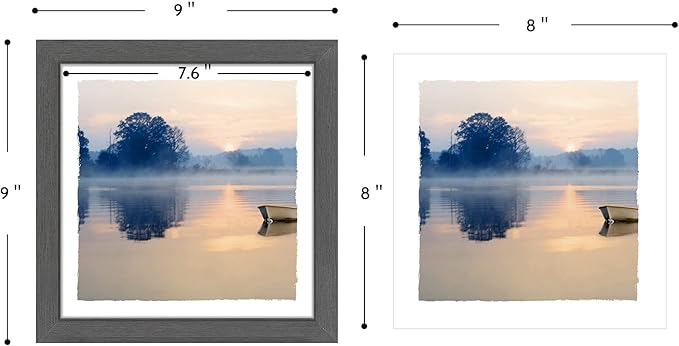 Framed Lake Landscape Wall Art: 6 Pieces Mountain Scenery Photos Prints Frames Nature Forest Painting Modern Various Stunning View Artwork Relaxing Sunset Picture for Bedroom Office