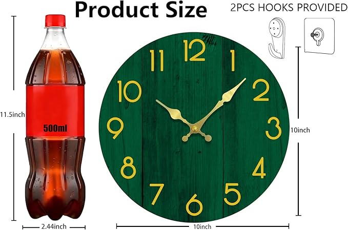 Wall Clock, Modern Wall Clocks Battery Operated, Silent Non Ticking Clock