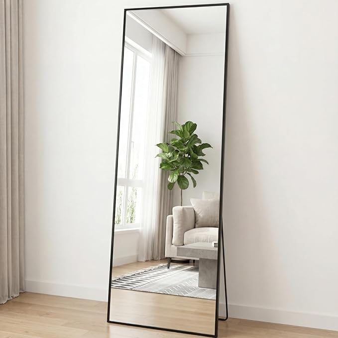 Sweetcrispy 58"x19" Full Length Mirror, Leaning or Standing Full Body Mirror