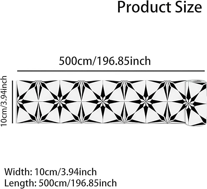 HOMETITUTE Wallpaper Border 4x196 Inch Peel and Stick Wall Border Wallpaper