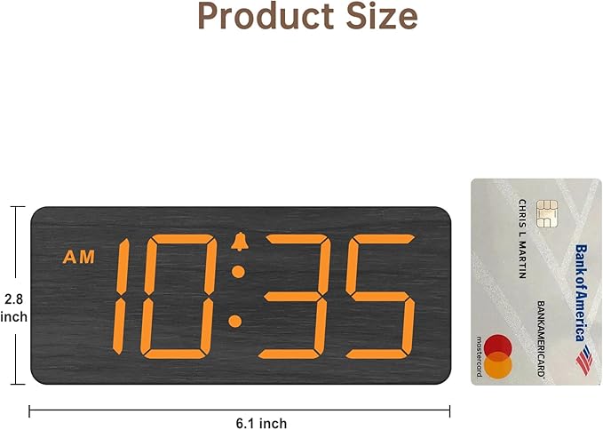 DreamSky Wooden Digital Alarm Clock
