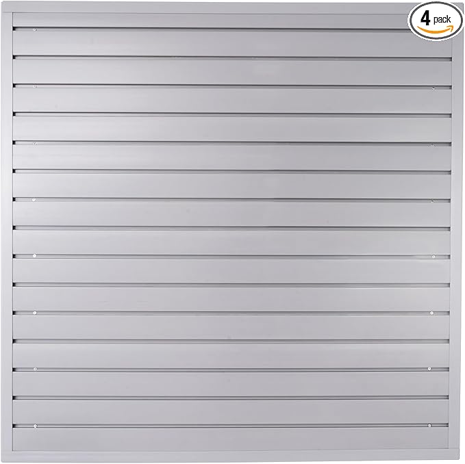 Slatwall Panel Garage Organizer Heavy Duty Wall Mounted, PVC Slat Panels Home