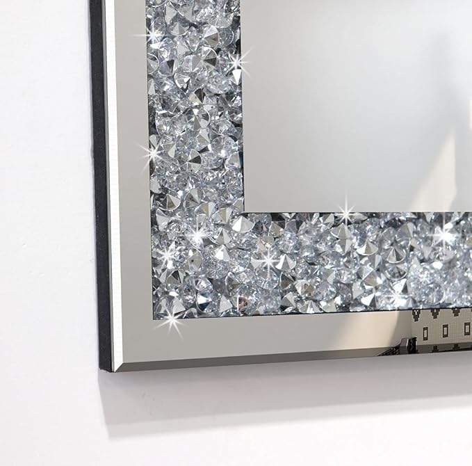 QMDECOR Rectangle Sparkling Decorative Wall Mirror