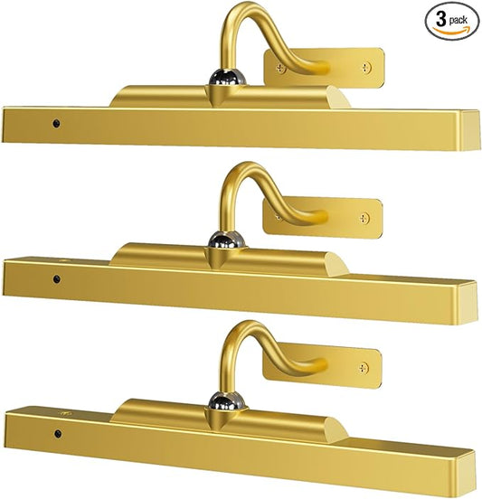 3 Pack Gallery Lights for Wall, 4400mAh Rechargeable Picture Lights