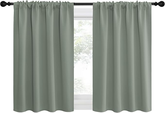 NICETOWN 2 Panels Blackout Curtains, Rod Pocket Thermal Insulated Drapes