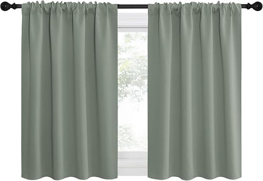 NICETOWN 2 Panels Blackout Curtains, Rod Pocket Thermal Insulated Drapes