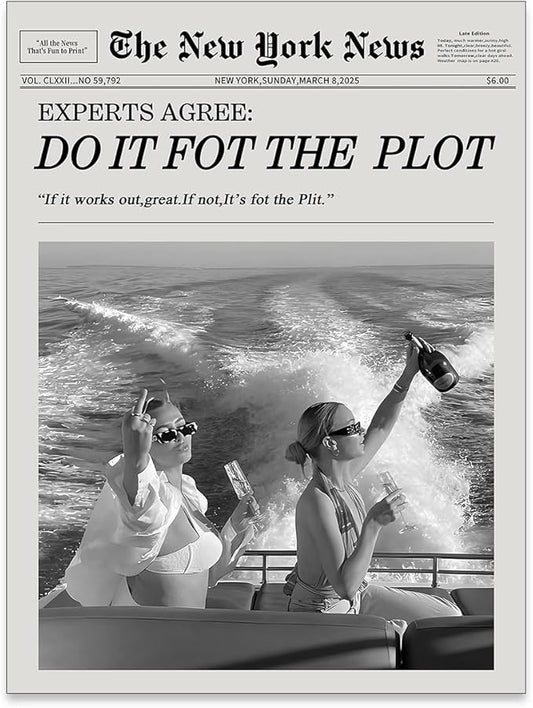noxozoqm Black and White Fashion Hot Girl Poster Fun Do It