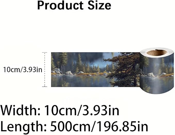 Forest Lake Wallpaper Border 196x4 Inch Peel and Stick Wall Border Self