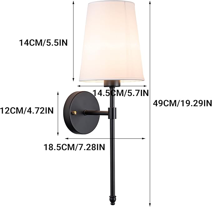 YHCDLAMP Battery Operated Wall Sconce Light