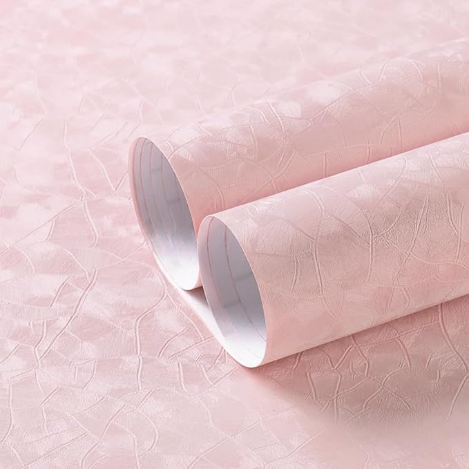 Yasinet 196.8×17.3" Pink Peel and Stick Wallpaper, Ultra-Strong Adhesion Wall