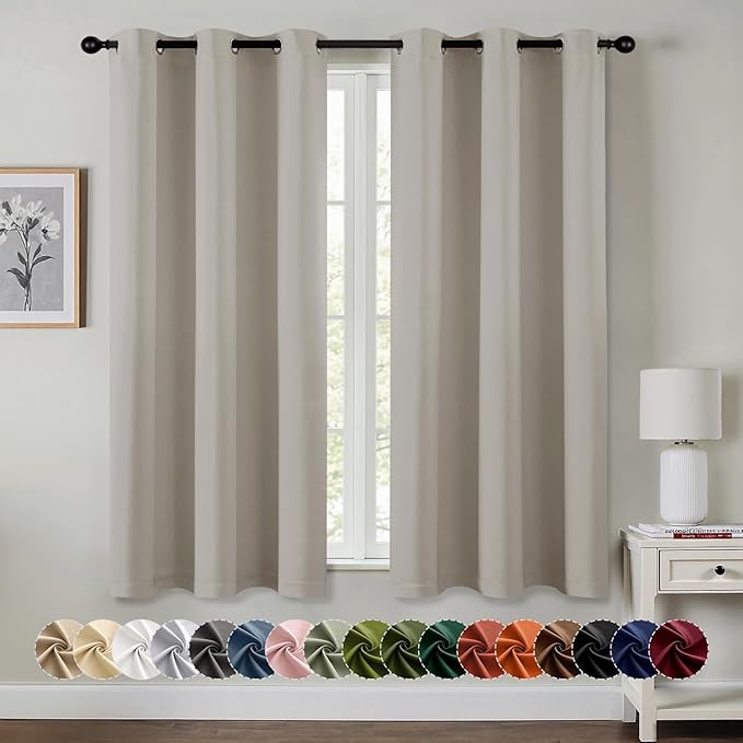 MIULEE Blackout Curtains for Bedroom Living Room 2 Panels, Thermal Insulated
