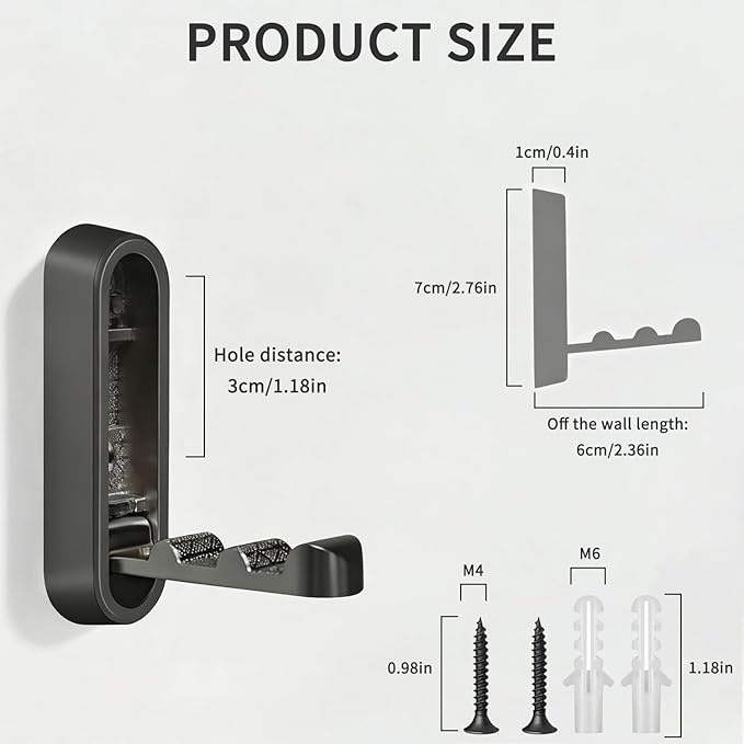4PCS Foldable Wall Hooks, Flip Down Design