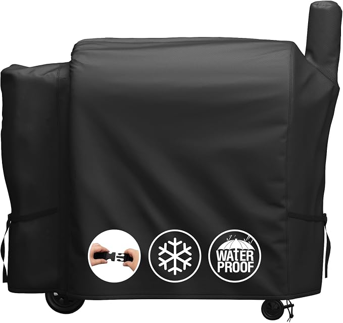 MR. COVER Grill Cover for Pit Boss 820 /Pro 850, Z Grill 700, 600D Wood Pellet Smoker Cover for Pitboss, Waterproof & Heavy Duty BBQ Grill Cover for Pit Boss 820 Deluxe, Pro 850 and Z Grill 700, Black