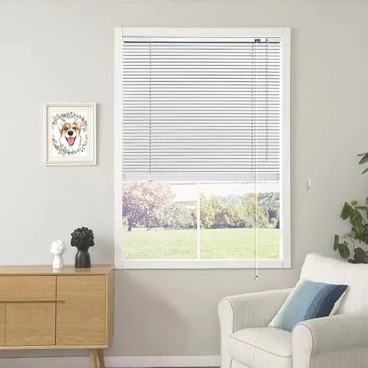 YIIBAII Mini Blinds Suitable for 33.5" W x 64" H Windows 1" Aluminum Horizontal