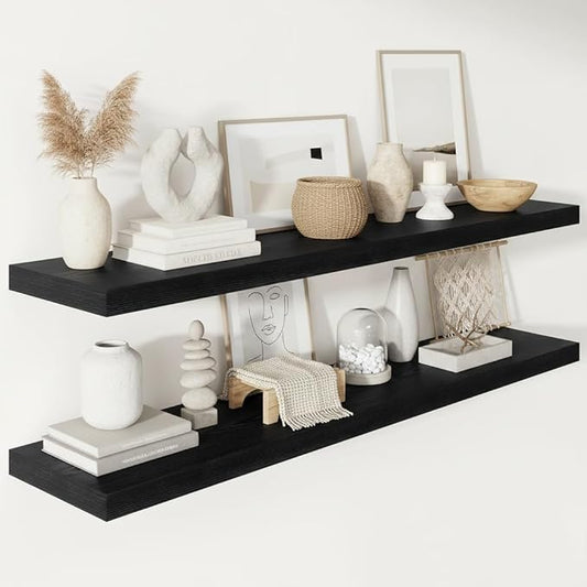 Vivelove 2" Thick Floating Shelves