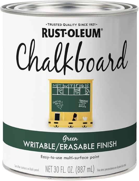 Rust-Oleum 206438 Chalkboard Brush-On Paint, 30 oz