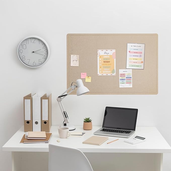 Lightomorrow Bulletin Board, 36 x 24 inches Felt Board