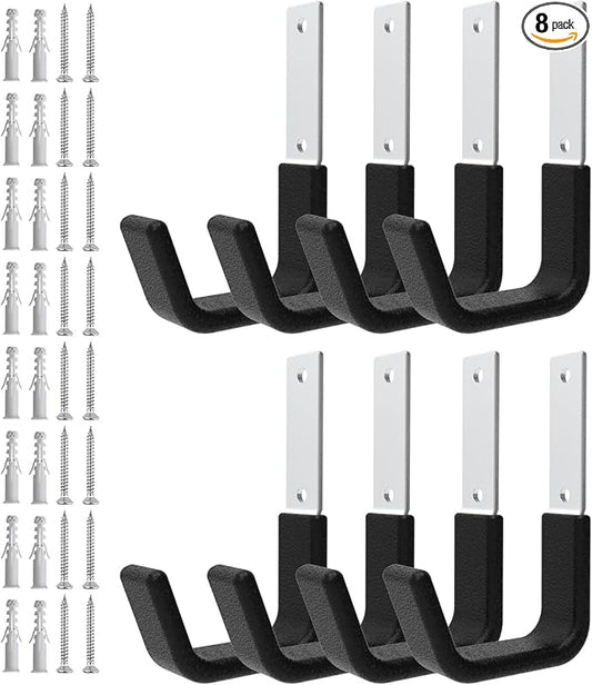 Heavy Duty Utility Hooks for Storage Wall Mount, Garage Wall Hooks for Hose