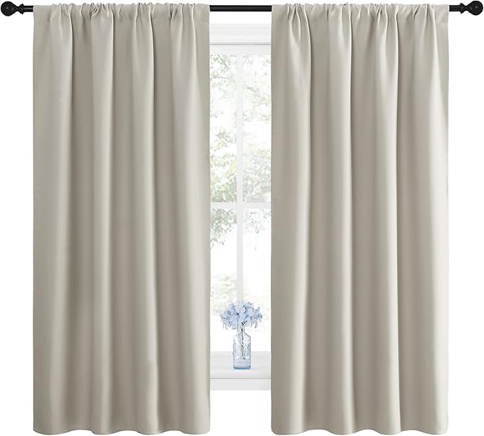 NICETOWN Blackout Curtains for Living Room, Darkening Window Curtain Panels